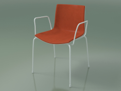 Silla 0458 (4 patas con reposabrazos y tapizado delantero, polipropileno PO00101, V12)