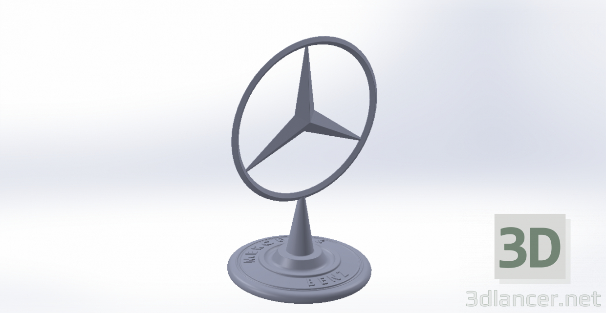 3D Modell Mercedes-Typenschild - Vorschau