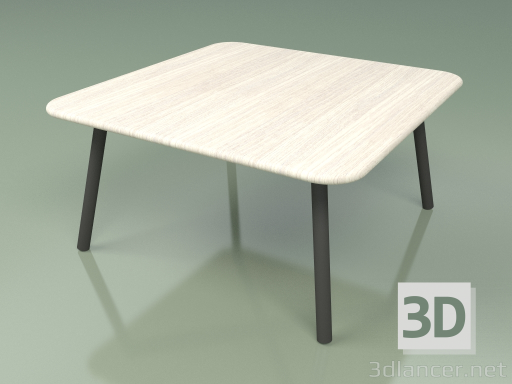 3D Modell Couchtisch 011 (Metal Smoke, wetterbeständiges weiß gefärbtes Teakholz) - Vorschau