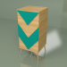 3d model Small chest of drawers Slim Woo (turquoise) - preview