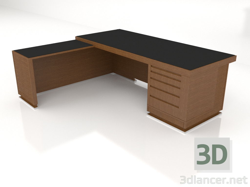 3d model Escritorio ICS Scrivania grande direccional LH - vista previa