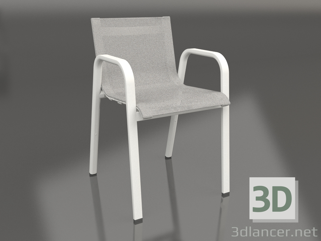 modello 3D Sedia da pranzo (Grigio agata) - anteprima