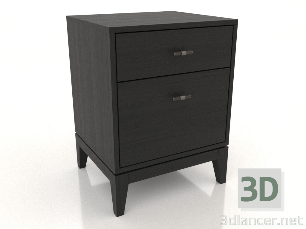 Modelo 3d Mesa de cabeceira 450 mm (preto RAL 9005) - preview