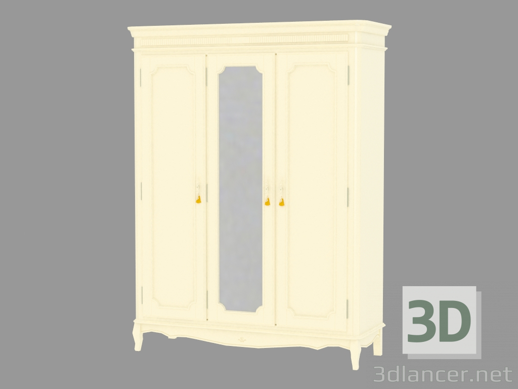 3d model Tres puertas armario NFR2243 - vista previa