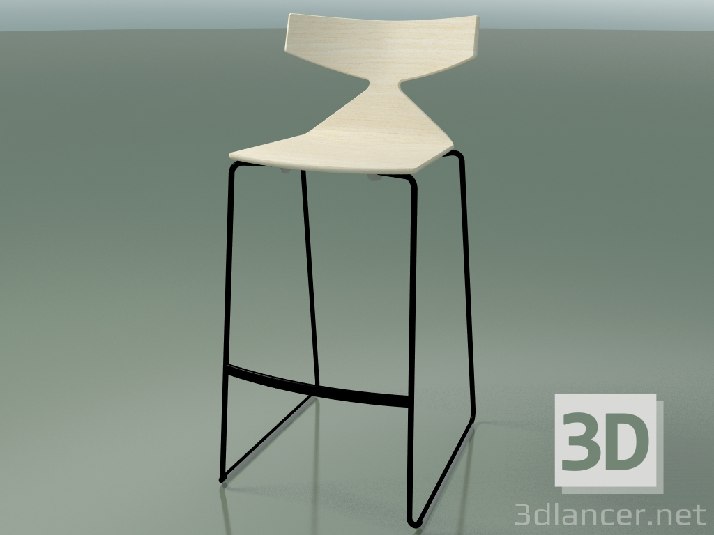 3d model Stackable Bar Stool 3704 (White, V39) - preview