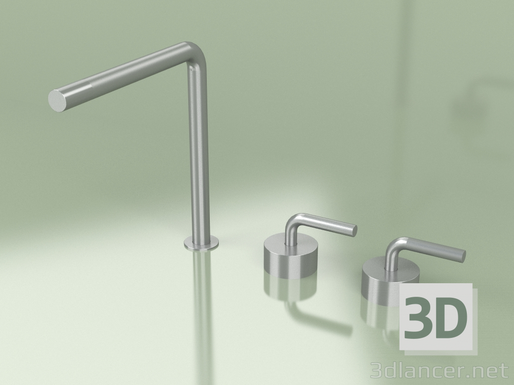 3D modeli 259 mm yüksek ağızlı (14 34 V, AS) ağızlı 2 stop vanası seti - önizleme