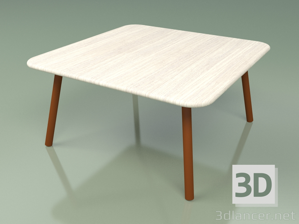 3d модель Столик кавовий 011 (Metal Rust, Weather Resistant White Coloured Teak) – превью