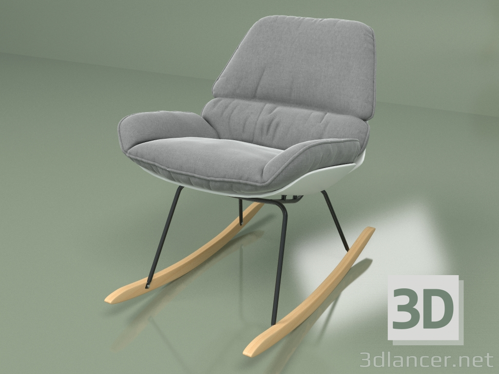 3d model Mecedora Bay (gris claro) - vista previa