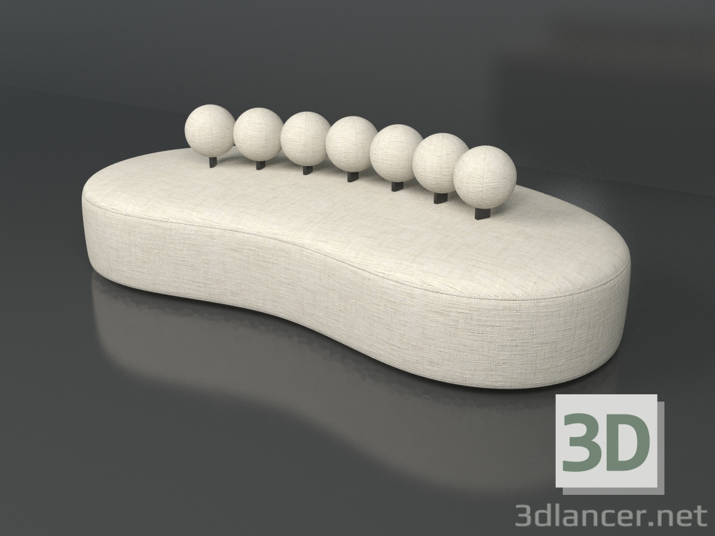 Modelo 3d Sofá 34° – 136° ATRÁS DUPLO - preview