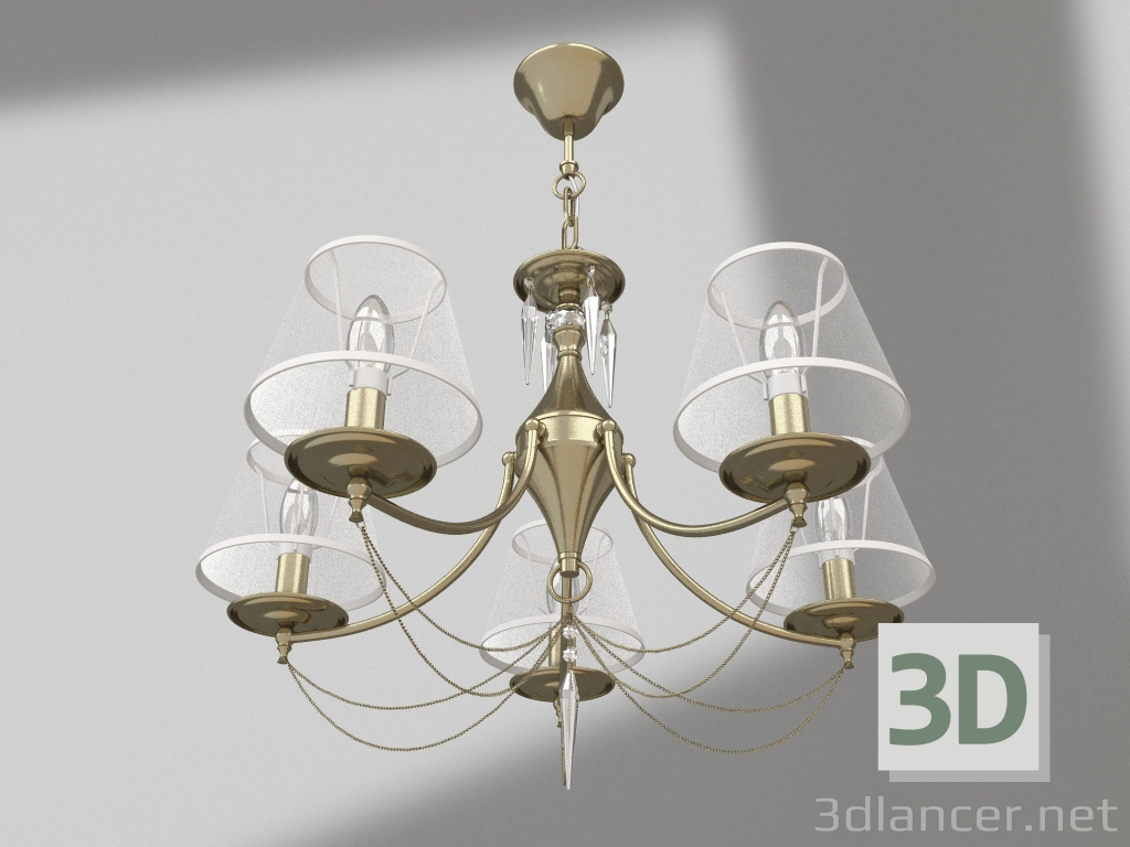 Modelo 3d Lustre Garcia (FR2908-PL-05-BZ) - preview