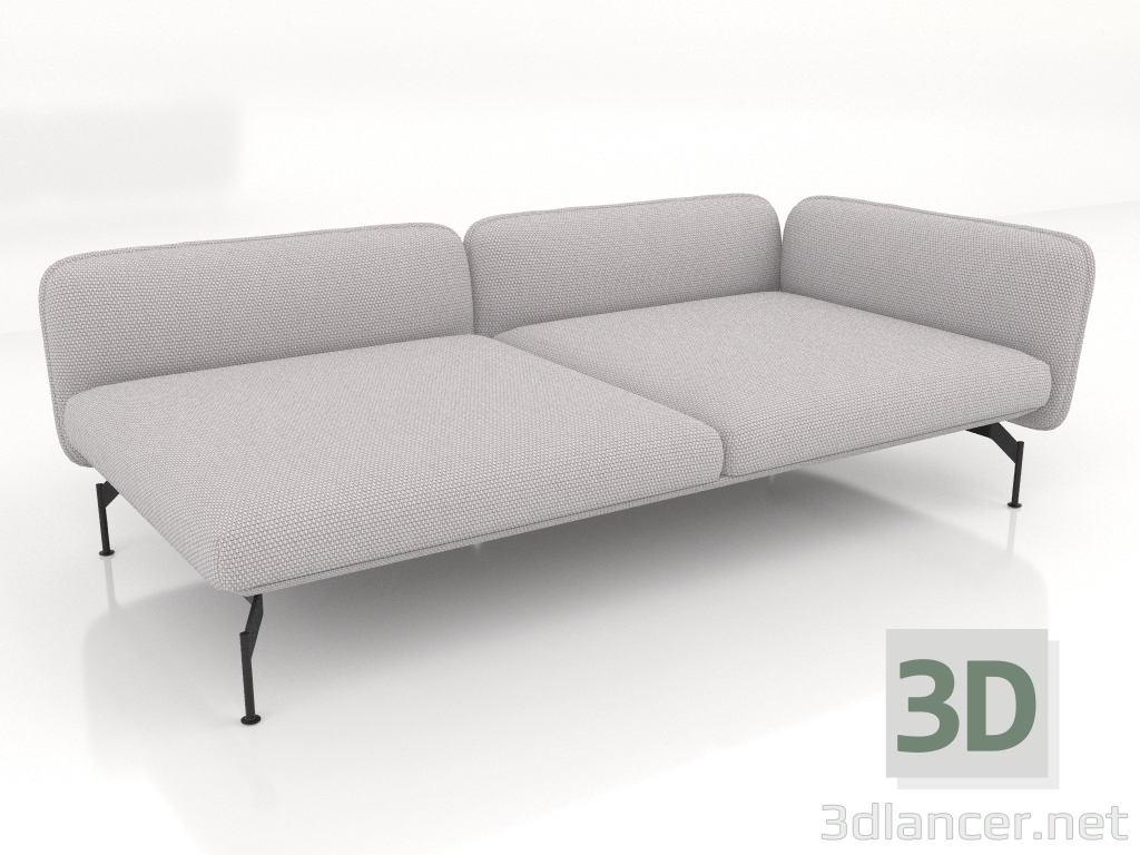 3d model Sofa module 2.5 seater deep with armrest 110 on the right - preview