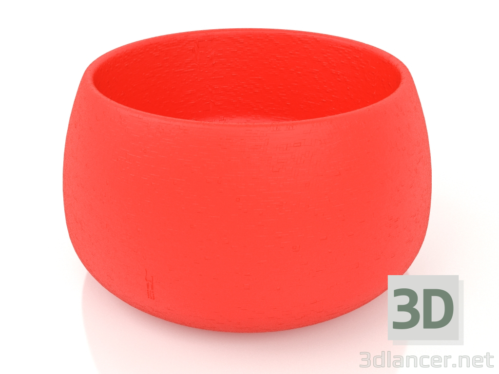 3D Modell Blumentopf 3 (Rot) - Vorschau