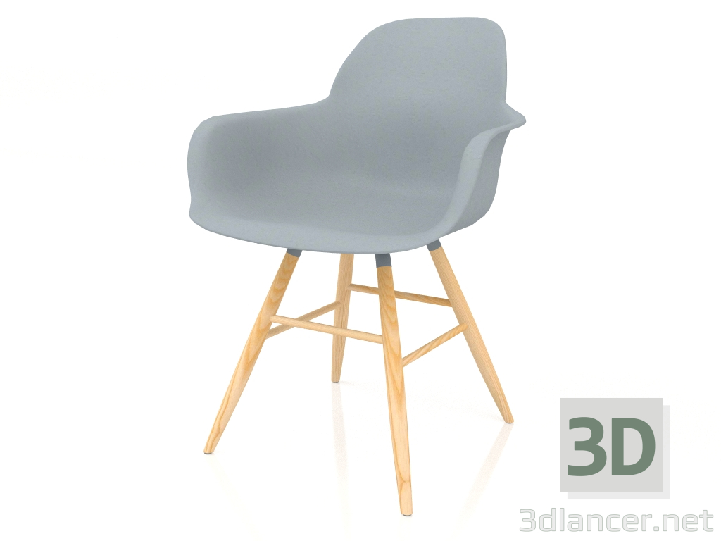 modello 3D Poltrona Albert Kuip (Grigio Chiaro) - anteprima