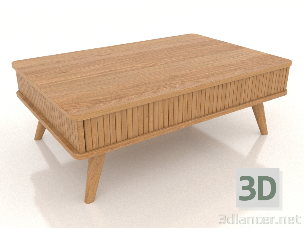 3d model Mesa de centro (roble natural) - vista previa