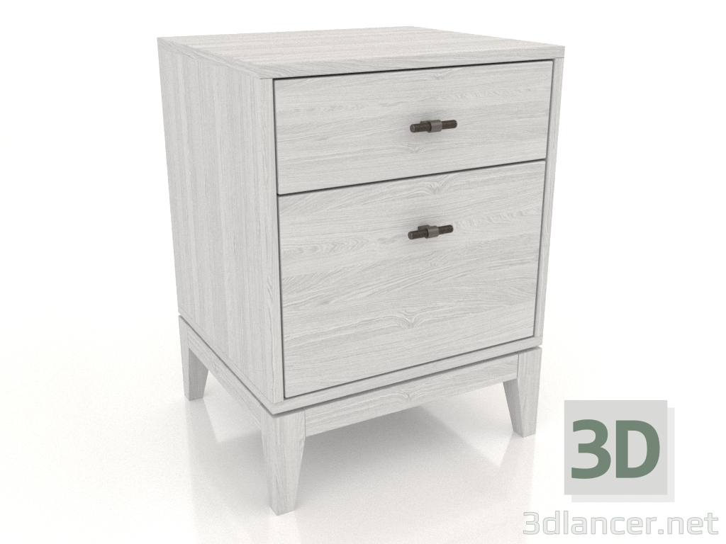 Modelo 3d Mesa de cabeceira 450 mm (branco RAL 9010) - preview