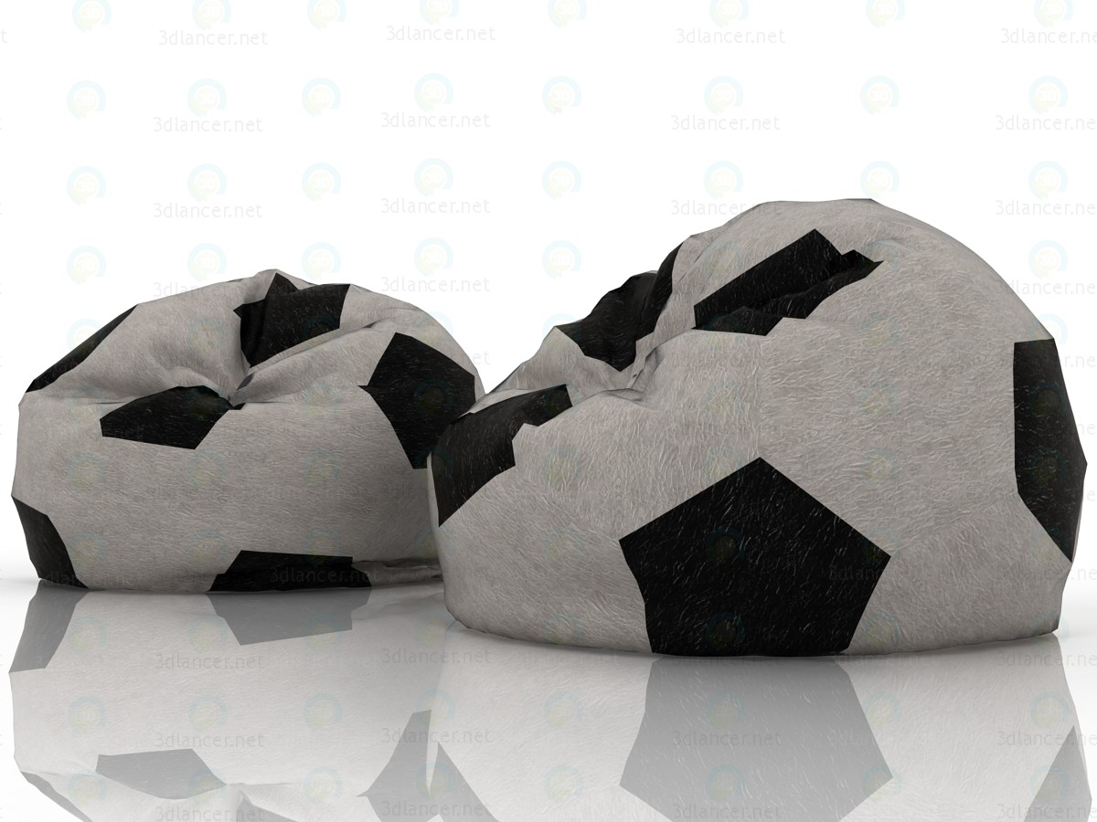 3d Football bag chairs model buy - render