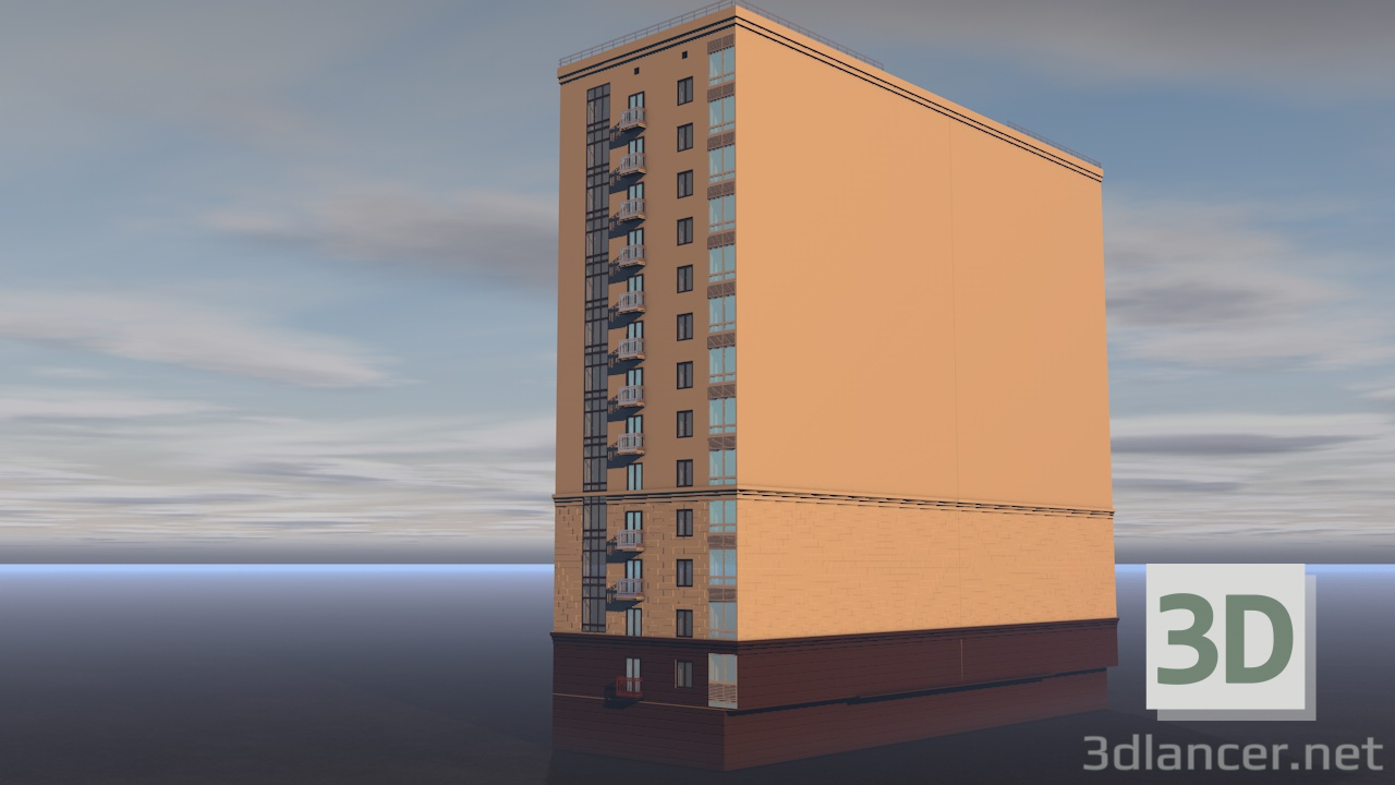 3D Modell Apartmenthaus - Vorschau