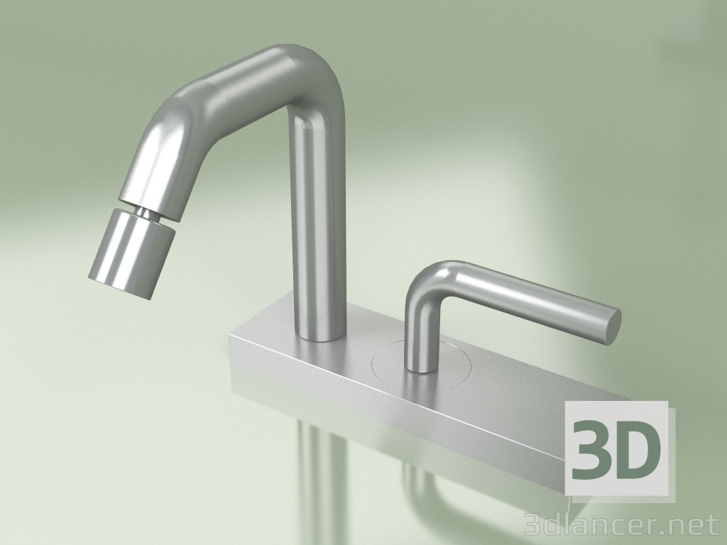 modello 3D Miscelatore idro-progressivo da piano con bocca orientabile per bidet (14 35, AS) - anteprima