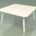 3d model Coffee table 011 (Metal Milk, Weather Resistant White Colored Teak) - preview