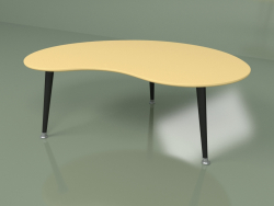 Kidney coffee table (yellow ocher)