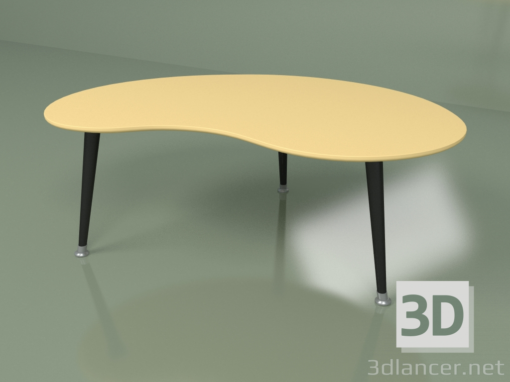 3d model Mesa de centro riñón (ocre amarillo) - vista previa