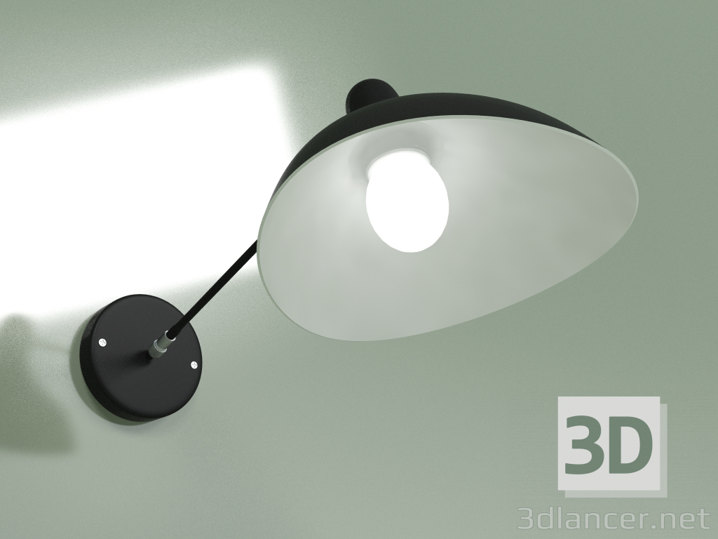 3d model Aplique de pared Mantis (negro) - vista previa