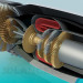 3d model Turbine of aircraft in cutaway - preview