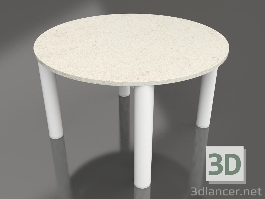 3D Modell Couchtisch D 60 (Weiß, DEKTON Danae) - Vorschau