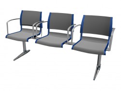 ट्रिपल सीट armrests के साथ सम्मेलन के लिए