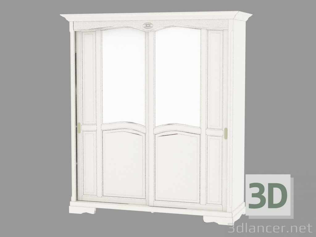 Modelo 3d A FS2201 guarda-roupa de duas portas - preview