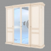 3d model Case 4-door with a mirror (2456x2337x693) - preview