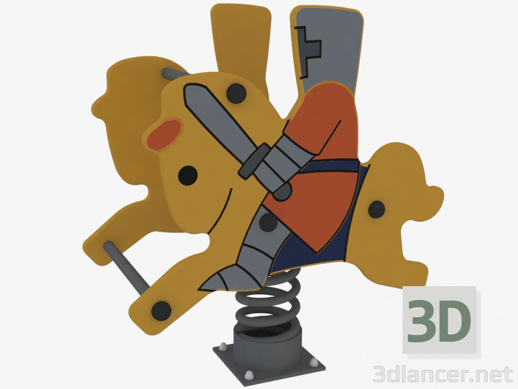 Modelo 3d Cadeira de balanço de um parque infantil Knight (6138) - preview