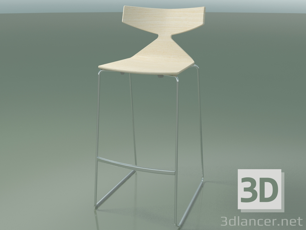 modèle 3D Tabouret de bar empilable 3704 (Blanc, CRO) - preview