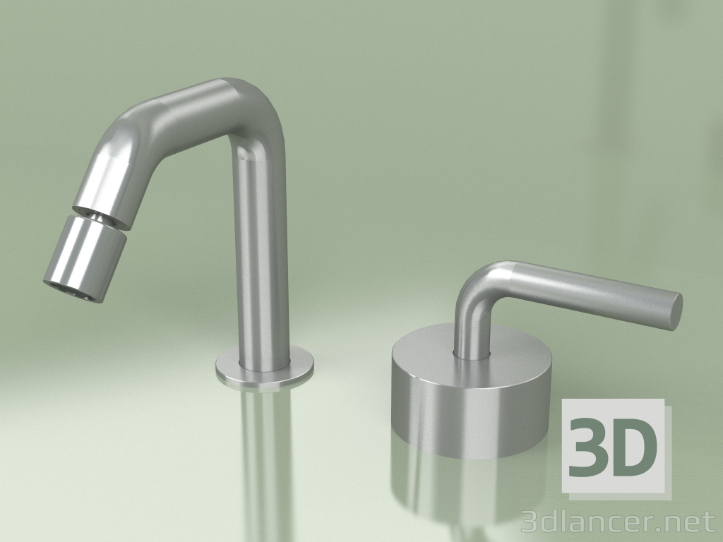 modèle 3D Mitigeur hydro-progressif 2 trous avec bec orientable pour bidet (14 37, AS) - preview