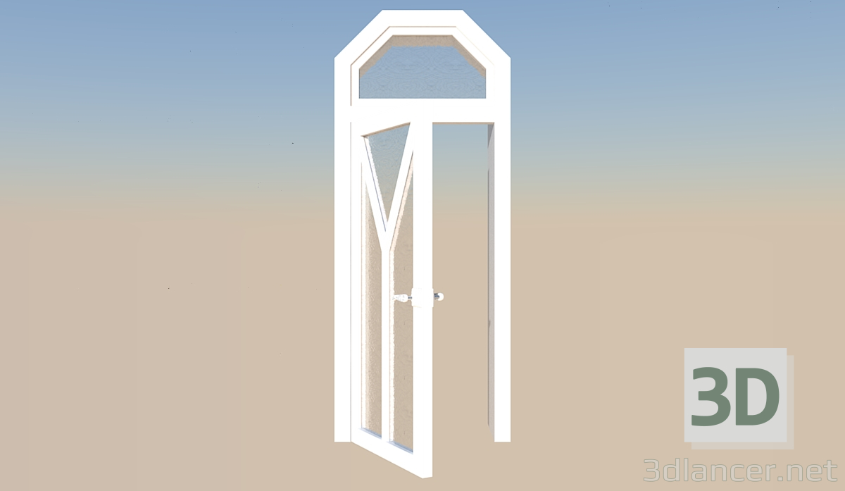 Modelo 3d Porta de entrada - preview