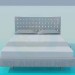 3d model Cama con cabecero somier de láminas - vista previa