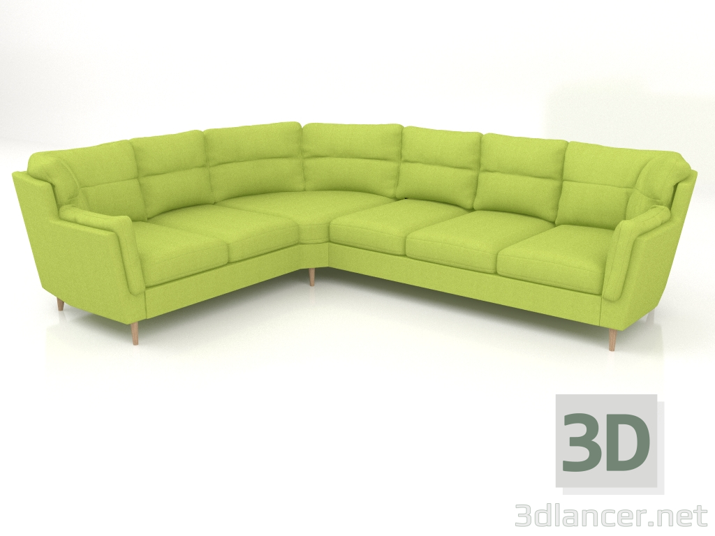 3d model Hygge 5-seater corner sofa - preview