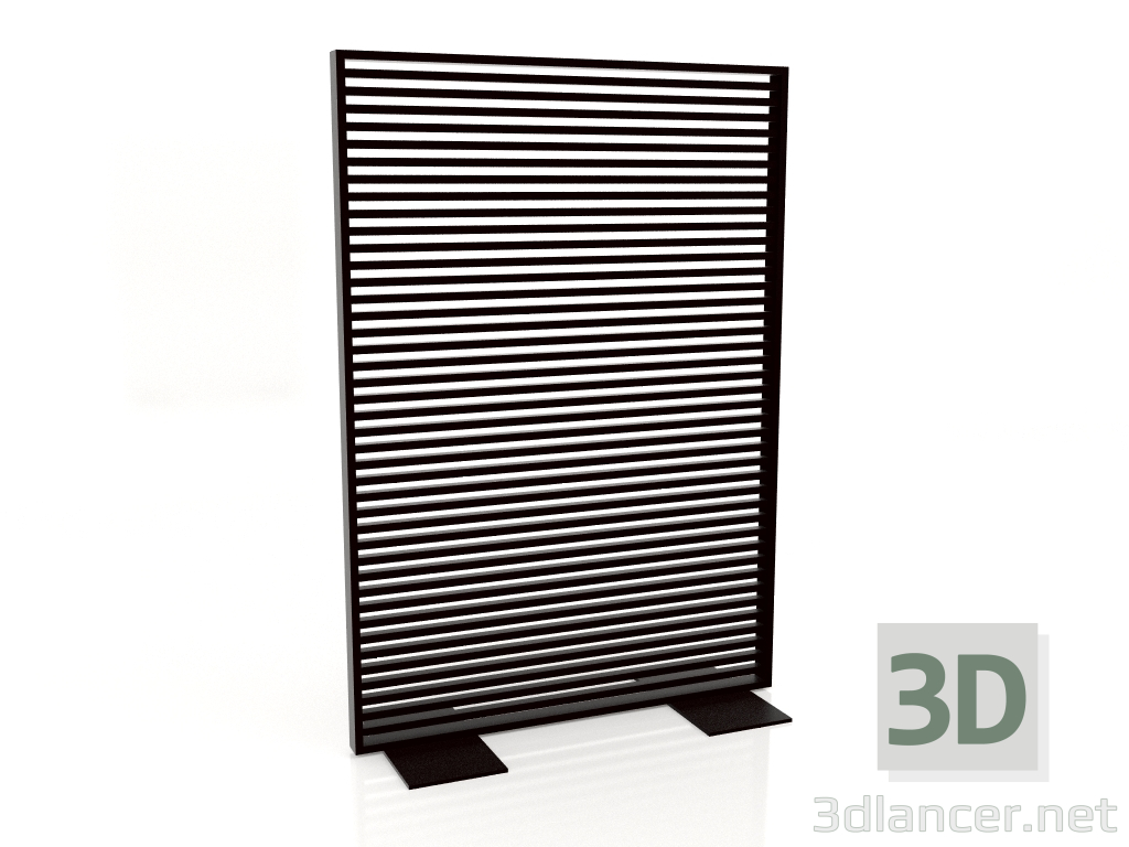 modello 3D Parete divisoria in alluminio 120x170 (Nero) - anteprima