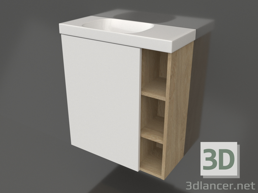 3D modeli Asma dolap 60 cm (ALB0106LDD+ALB0706WM) - önizleme