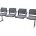 3d model Four-sided seat with armrests for the conference - preview