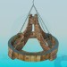 3d model Wooden chandelier - preview