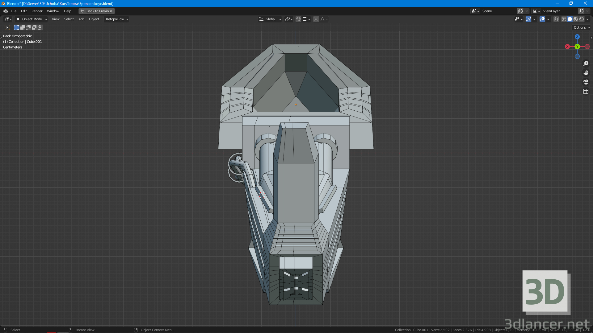 3D Bilim kurgu alev makinesi av tüfeği modeli satın - render