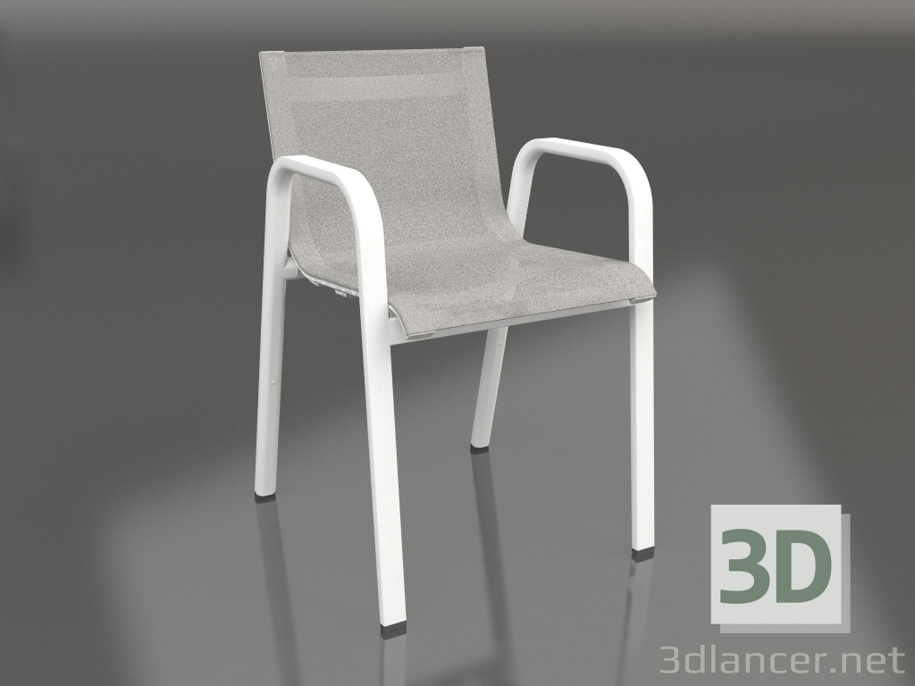 3D modeli Yemek Sandalyesi (Beyaz) - önizleme