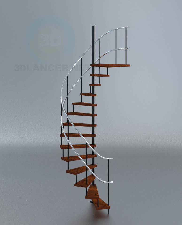 3D Modell Treppe-Spirale + plus - Vorschau