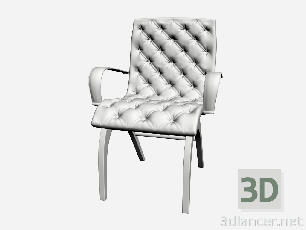 3d model Silla con brazos CAPITONNE HERMAN - vista previa