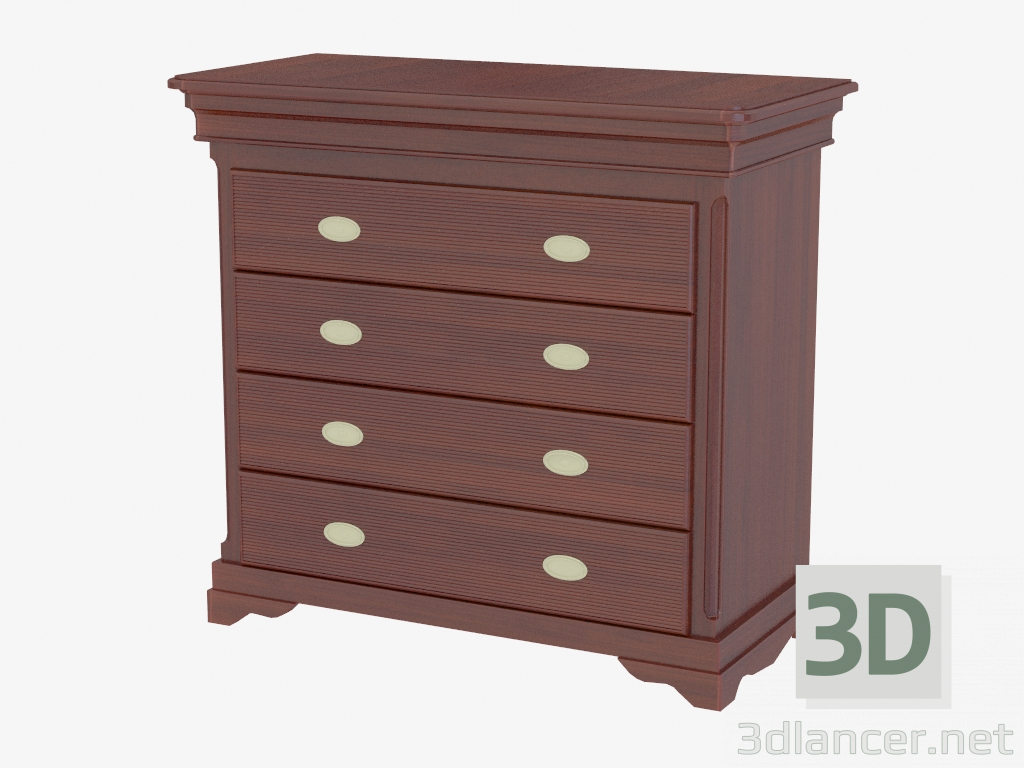 3d model Chest of drawers for four drawers FS2204 - preview