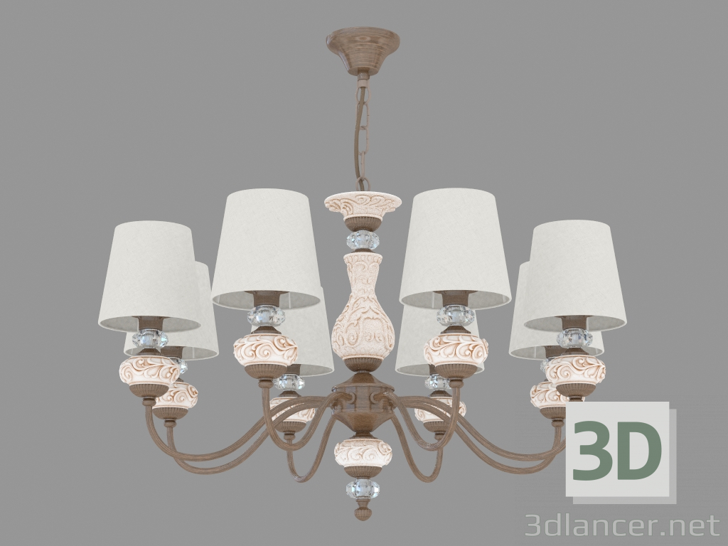 modello 3D Lampadario con sfumature (S110175 8) - anteprima