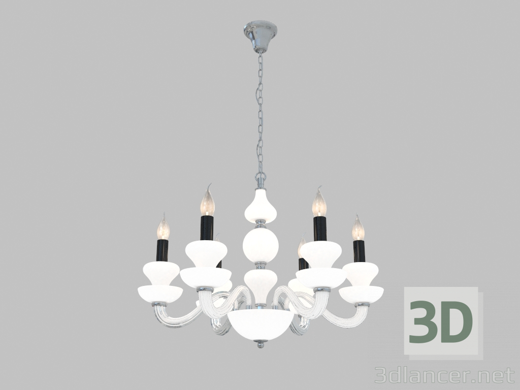 Modelo 3d Candelabro (1906S branco) - preview