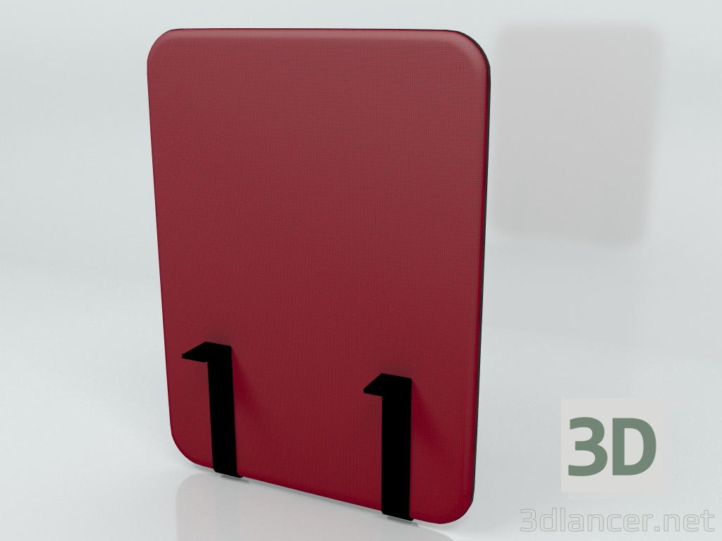 modello 3D Schermo acustico Scrivania Single Side Sonic ZUS60 (600x800) - anteprima