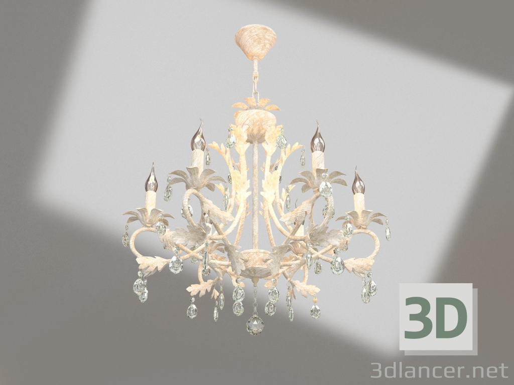 modello 3D Lampadario Dezi (FR3040-PL-06-WG) - anteprima